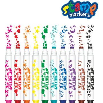Flamastry pieczątki 10 szt