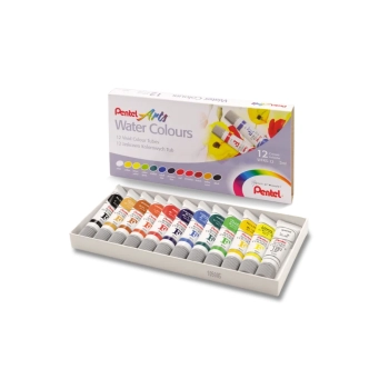 Akwarele w tubach Pentel 12 kolorów