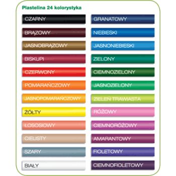 Plastelina Sweet Colours 24 kolorów